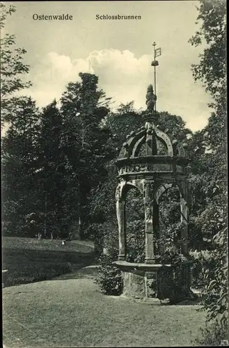 Ak Ostenwalde Werlte im Emsland, Schlossbrunnen