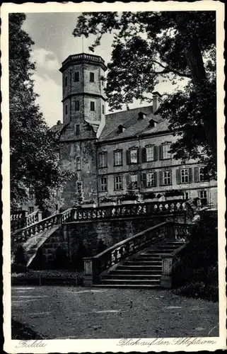 Ak Fulda in Osthessen, Blick auf den Schlossturm