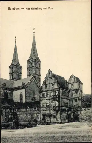 Ak Bamberg in Oberfranken, Alte Hofhaltung und Dom