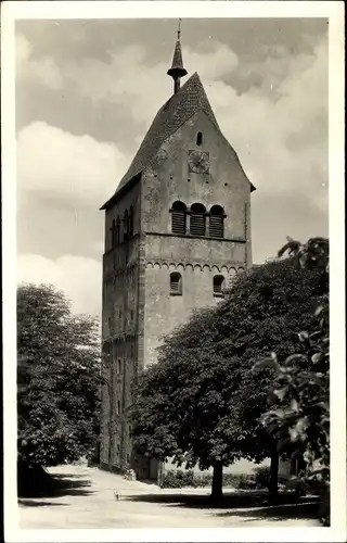 Ak Mittelzell Insel Reichenau im Bodensee, Kirchturm