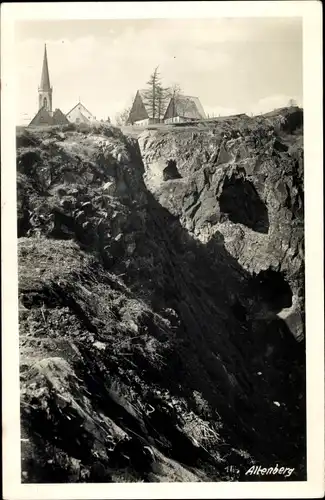 Ak Altenberg im Erzgebirge, Felsformation, Gebäude, Kirchturm