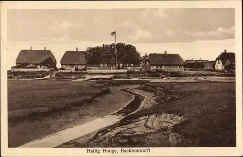 Ak Hallig Hooge in Nordfriesland, Backenswarft