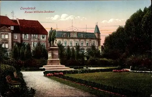 Ak Osnabrück, Blick auf das Kaiser Wilhelm Denkmal