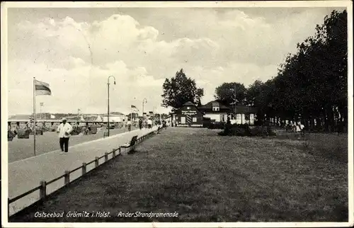 Ak Ostseebad Grömitz in Holstein, an der Strandpromenade