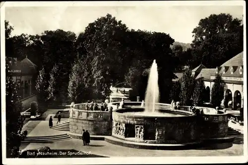 Ak Bad Nauheim in Hessen, Sprudelhof, Wasserkunst