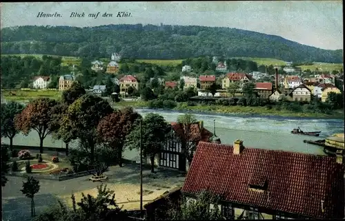 Ak Hameln an der Weser Niedersachsen, Blick auf den Klüt