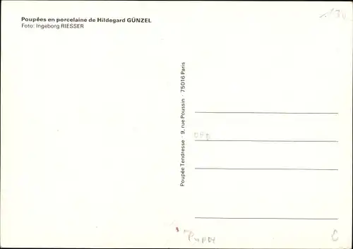 Ak Puppen, Poupees en porcelaine de Hildegard Gunzel