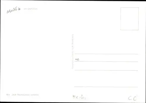 Ak Mecki der Igel mit Koffer, Ich komme