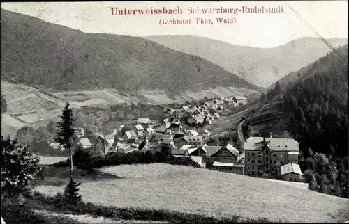Ak Unterweißbach Thüringen, Ort mit Umgebung, Lichtetal