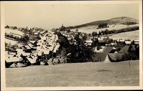 Ak Meuselbach, Ortschaft mit Meuselbacher Kuppe