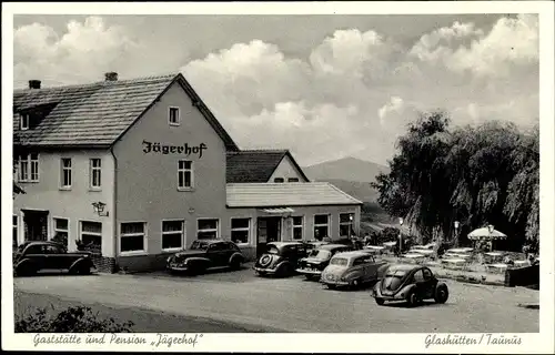 Ak Glashütten im Taunus Hessen, Gaststätte und Pension Jägerhof