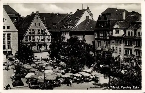 Ak Jena Thüringen, Markt, Feuchte Ecke, Terrasse