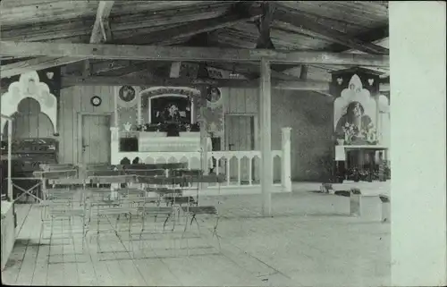 Foto Ak Bad Langensalza in Thüringen, Kriegsgefangenenlager, Kirche, Altar, I. WK