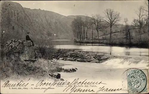 Ak Clécy Calvados, Les Rochers des Parcs