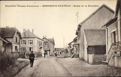 Ak Montreux-Château Territoire de Belfort, Route de la Frontière