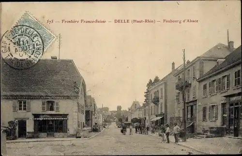 Ak Delle Territoire de Belfort, Faubourd d'Alsace, Ortspartie