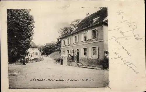 Ak Rechesy Territoire de Belfort, l'École et la Mairie