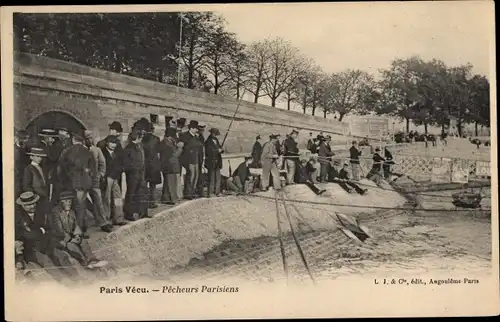 Ak Paris VII, Pêcheurs Parisiens