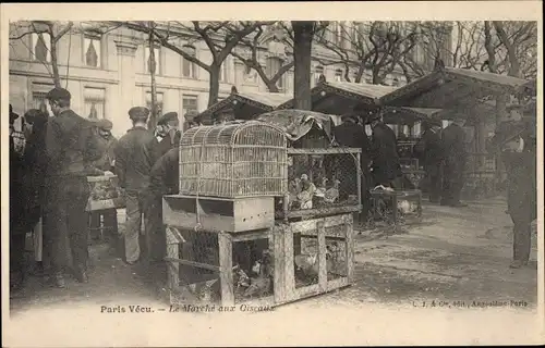 Ak Paris VII, le marché aux Oiseaux