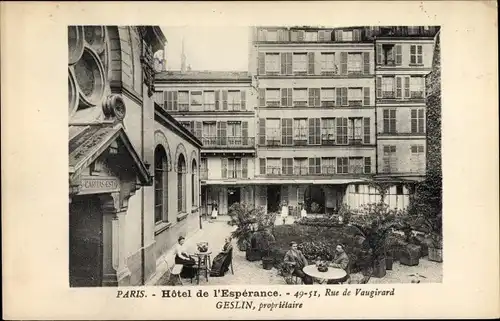 Ak Paris XV., 49-51 Rue de Vaugirard, Hotel de l'Espérance