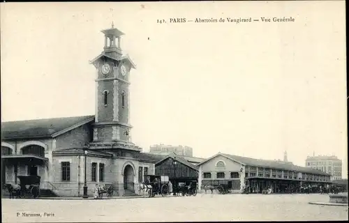 Ak Paris XV., Abattoirs de Vaugirard, vue générale