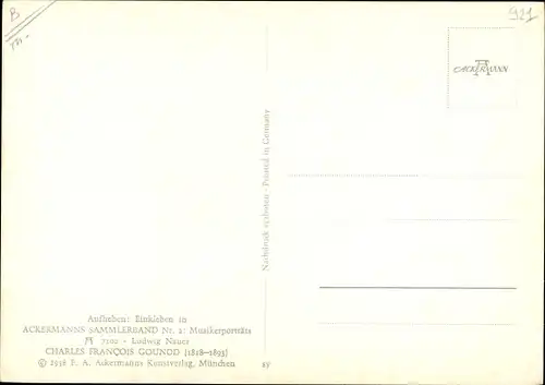 Künstler Ak Nauer, L., Charles Gounod, Französischer Komponist