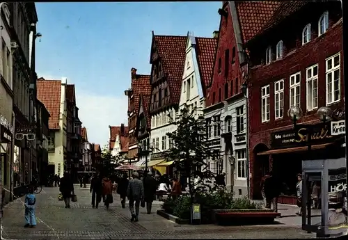 Ak Lüneburg in Niedersachsen, Grapengießer Straße, Geschäfte, Fußgängerzone
