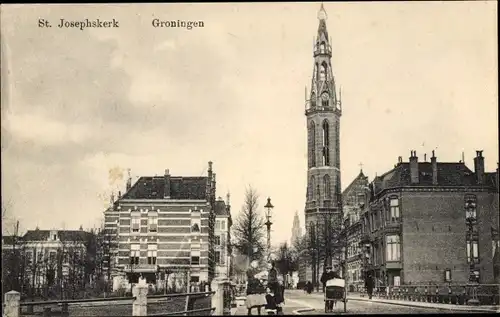 Ak Groningen Niederlande, St. Josephskerk