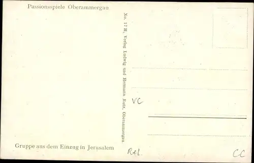 Ak Oberammergau in Oberbayern, Passionsspiel, Gruppe aus dem Einzug in Jerusalem