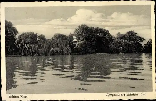 Ak Zeuthen in der Mark, Uferpartie am Zeuthener See