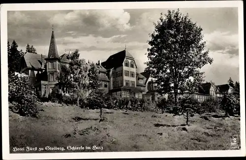 Ak Schierke Wernigerode am Harz, Hotel Fürst zu Stolberg