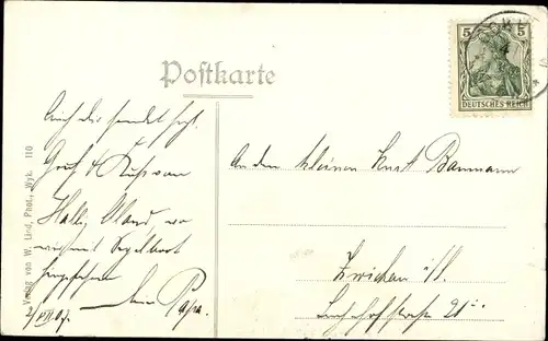 Ak Hallig Oland Nordfriesland, Rinder auf der Weide