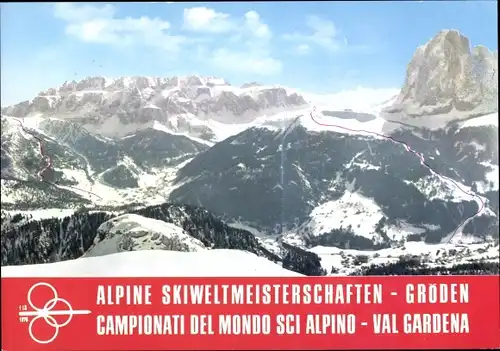 Ak Gröden Selva di Valgardena Südtirol, Alpine Skiweltmeisterschaften 1970, Frauenabfahrt