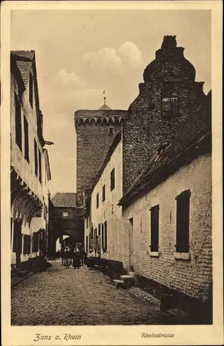 Ak Zons Dormagen am Niederrhein, Rheinstraße