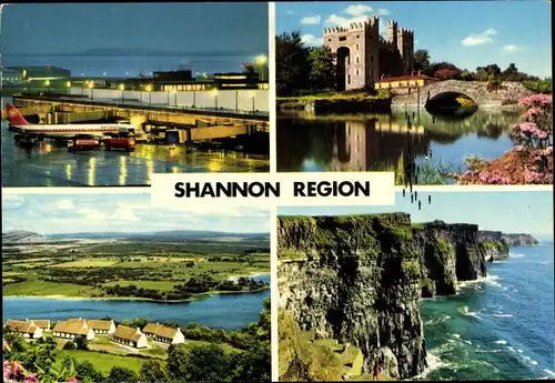 Ak Shannon Irland, Bunratty Castle, Flughafen, Passagierflugzeuge Air Canada