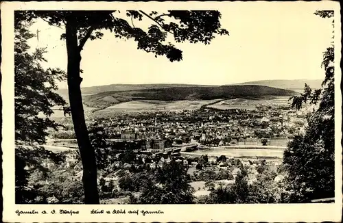 Ak Hameln an der Weser Niedersachsen, Blick vom Klüt auf die Stadt