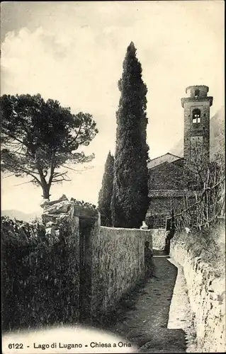 Ak Lago di Lugano Tessin Schweiz, Chiesa a Oria