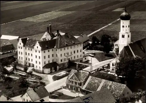 Ak Untermeitingen Augsburg in Schwaben, Brauerei und Schloßgut