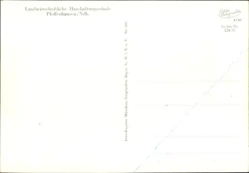 Ak Pfeffenhausen in Niederbayern, Landwirtschaftliche Haushaltungsschule