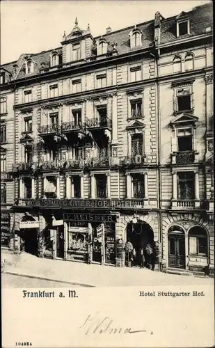 Ak Frankfurt am Main, Hotel Stuttgarter Hof, Geschäft F. Reisner