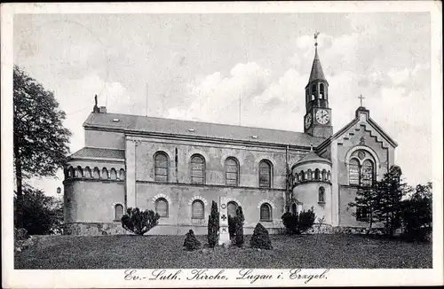 Ak Lugau im Erzgebirge, Ev. Luth. Kirche