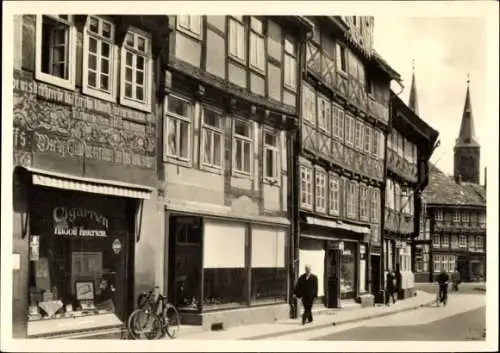 Ak Höxter an der Weser, Alte Fachwerkhäuser in der Westerbachstraße, Zigarrenhandlung
