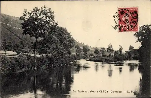 Ak Clécy Calvados, Les Bords de l'Orne