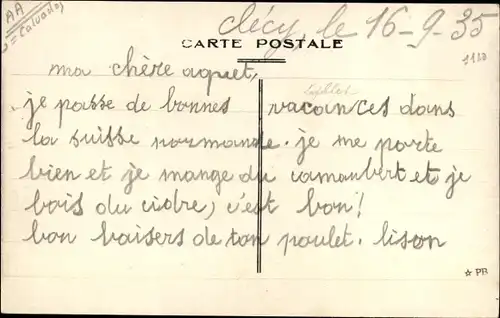 Ak Clécy Calvados, Vue de l'Orne au Village de Placy