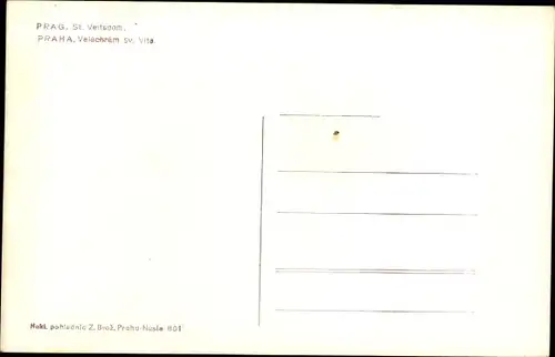 Ak Praha Prag Tschechien, St. Veitsdom
