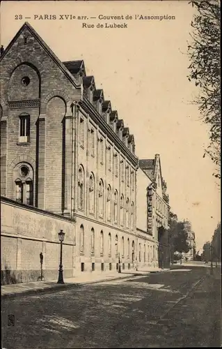Ak Paris Passy, Couvent de l'Assomption, Rue de Lubeck
