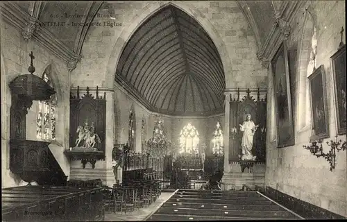 Ak Canteleu Seine Maritime, Interieur de l'Eglise