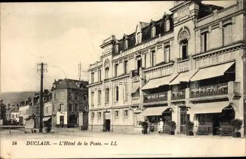 Ak Duclair Seine Maritime, L'Hotel de la Poste