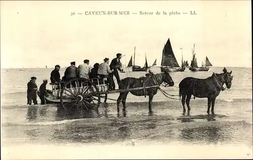 Ak Cayeux sur Mer Somme, Retour de la peche