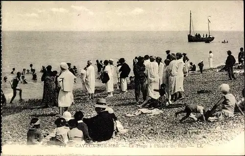 Ak Cayeux sur Mer Somme, La Plage a l'heure du Bain